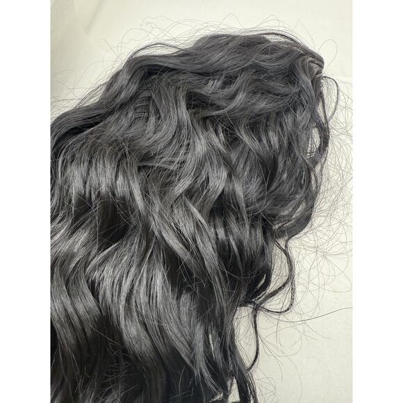Fashion Wig, Realistic Heat Resistant Black Wig - Long Wavy Wig with Tag *READ.. - Picture 6 of 15